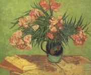 Vincent Van Gogh Still life:Vast with Oleanders and Books (nn04) oil painting on canvas